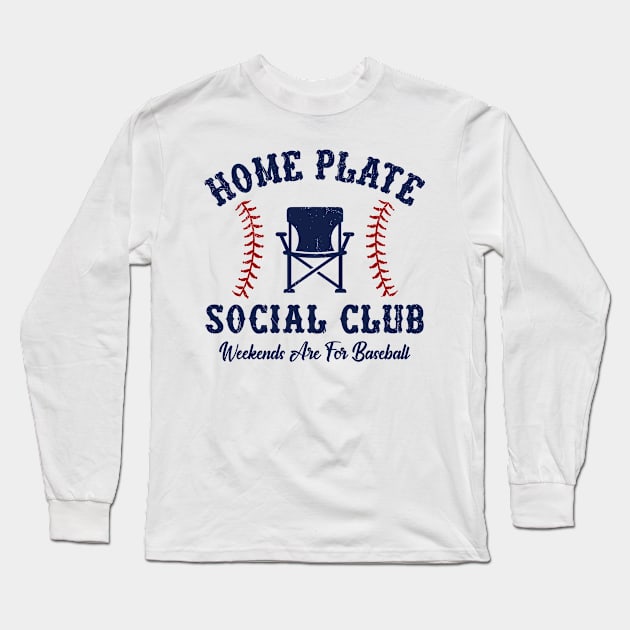 Home Plate  Social Club, Midday, Softball Mom, Softball Dad, Softball Game Day, Softball Grandma, Softball Family Long Sleeve T-Shirt by SmilArt